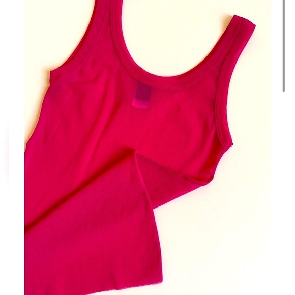 Jean Paul Gaultier 1990’s Deadstock Hot Pink Sheer Mesh Tank - Picture 3 of 10